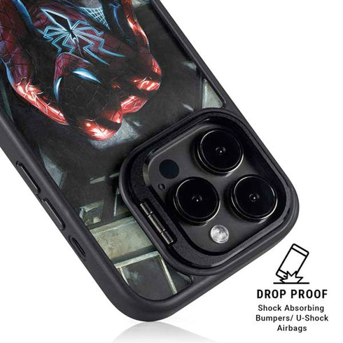 Marvel Spiderman New Suit Spiderman iPhone 16 Pro Kickstand Case
